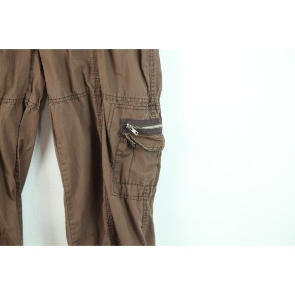 Vintage 17 L Cargo Pants Y2K Mid Rise Gorpcore Utility Brown Preppy Mossimo - Picture 3 of 9